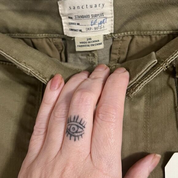 Anthropologie sanctuary nwt cargo pants khaki 26 2 - Picture 12 of 15